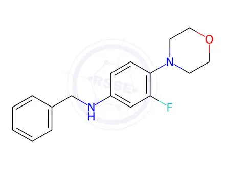 Chemical structure of N-benzyl-3-fluoro-4-morpholinoaniline