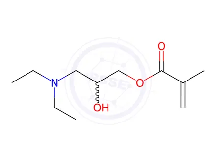 Chemical structure of Methacrylic acid 3-diethylamino-2-hydroxypropyl ester