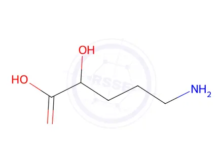 Chemical structure of 5-Amino-2-hydroxypentanoic acid