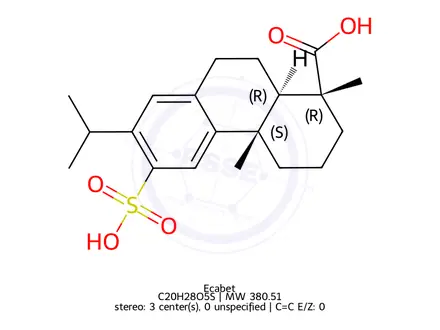 Chemical structure of Ecabet