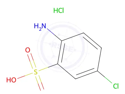 Chemical structure of 2-Amino-5-chlorobenzenesulfonic acid hydrochloride