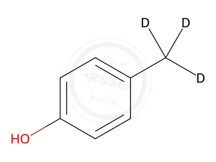 Chemical structure of 4-Methyl phenol-d3
