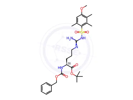 Chemical structure of Z-Arg(Mtr)-OtBu