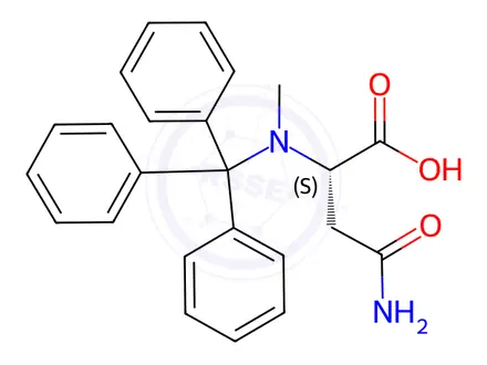 Chemical structure of N-Me-L-Asn(Trt)-OH