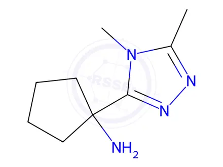 Chemical structure of 1-(4,5-Dimethyl-4h-1,2,4-triazol-3-yl)cyclopentan-1-amine