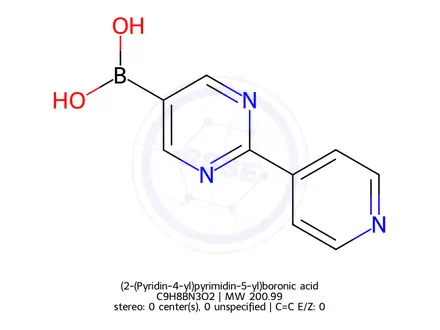 Chemical structure of (2-(Pyridin-4-yl)pyrimidin-5-yl)boronic acid
