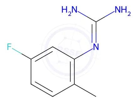 Chemical structure of Guanidine, N-(5-fluoro-2-methylphenyl)-