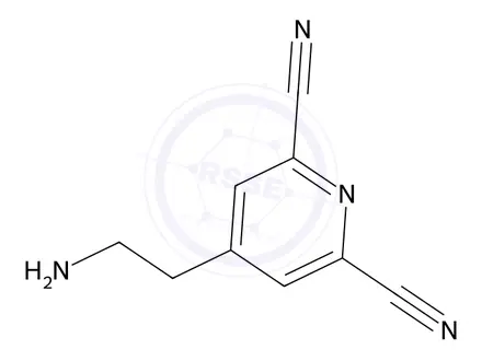 Chemical structure of 4-(2-Aminoethyl)pyridine-2,6-dicarbonitrile