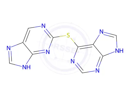 Chemical structure of 6-(9H-purin-2-ylthio)-9H-purine