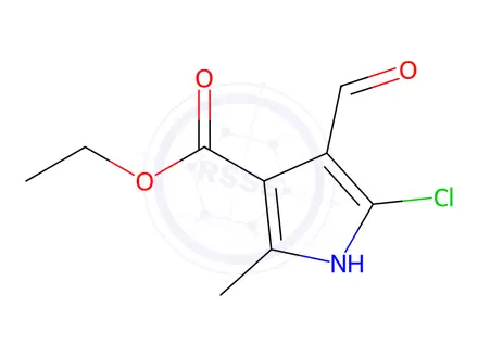 Chemical structure of Ethyl 5-chloro-4-formyl-2-methyl-1H-pyrrole-3-carboxylate