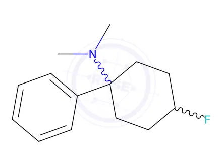 Chemical structure of 4-Fluoro-N,N-dimethyl-1-phenylcyclohexan-1-amine