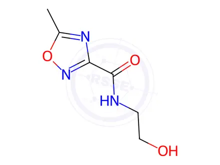 Chemical structure of N-(2-Hydroxyethyl)-5-methyl-1,2,4-oxadiazole-3-carboxamide