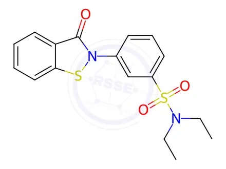 Chemical structure of n,n-Diethyl-3-(3-oxobenzo[d]isothiazol-2(3h)-yl)benzenesulfonamide