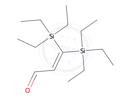 Chemical structure of 3,3-Bis(triethylsilyl)acrylaldehyde