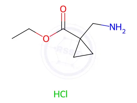 Chemical structure of Ethyl 1-(Aminomethyl)cyclopropanecarboxylate Hydrochloride