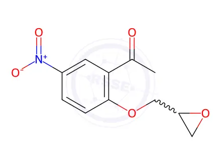 Chemical structure of 5-Nitro-2-(oxiranylmethoxy)acetophenone