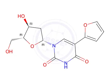 Chemical structure of 5-(2-Furanyl)-2'-deoxyuridine