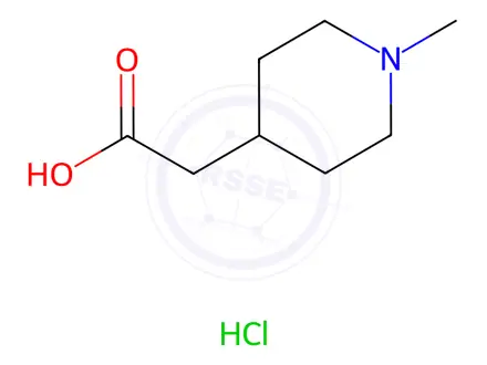 Chemical structure of (1-Methyl-piperidin-4-yl)-acetic acid hydrochloride