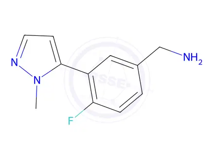 Chemical structure of (4-fluoro-3-(1-methyl-1h-pyrazol-5-yl)phenyl)methanamine