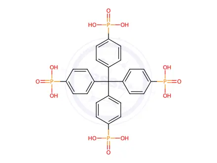 Chemical structure of (Methanetetrayltetrakis(benzene-4,1-diyl))tetrakis(phosphonic acid)