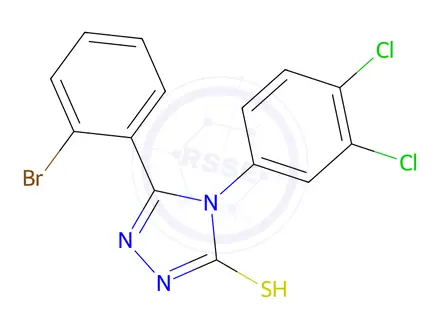 Chemical structure of 5-(2-Bromophenyl)-4-(3,4-dichlorophenyl)-4h-1,2,4-triazole-3-thiol