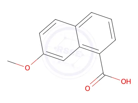 Chemical structure of 1-Naphthalenecarboxylicacid, 7-methoxy-