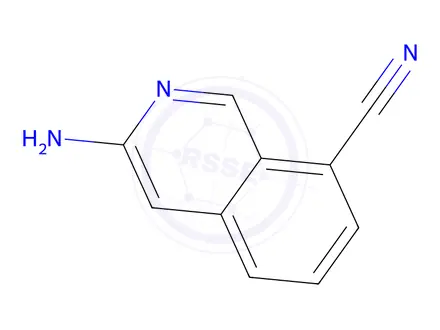 Chemical structure of 3-Aminoisoquinoline-8-carbonitrile