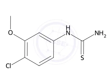 Chemical structure of 1-(4-Chloro-3-methoxyphenyl)thiourea