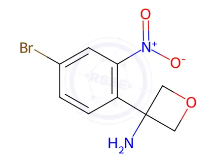 Chemical structure of 3-Oxetanamine, 3-(4-bromo-2-nitrophenyl)-