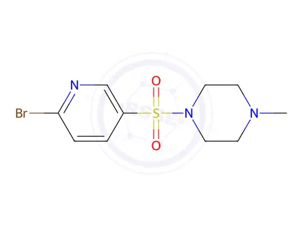 Chemical structure of 1-((6-Bromopyridin-3-yl)sulfonyl)-4-methylpiperazine