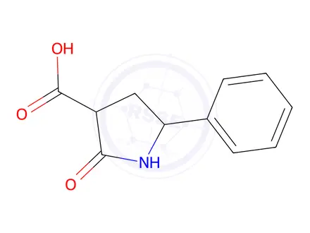 Chemical structure of 2-Oxo-5-phenylpyrrolidine-3-carboxylic acid