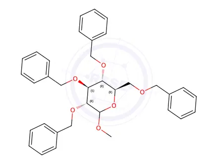 Chemical structure of METHYL-2,3,4,6-TETRA-O-BENZYL-BETA-D-GALACTOPYRANOSIDE