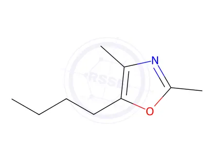 Chemical structure of Oxazole, 5-butyl-2,4-dimethyl-
