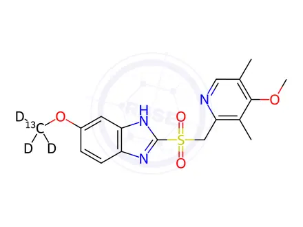 Chemical structure of Esomeprazole Sodium Impurity 4-13C,d3 (Esomeprazole Sodium EP Impurity D-13C,d3) (Omeprazole EP Impurity D-13C,d3) (Omeprazole USP Related Compound A-13C,d3)