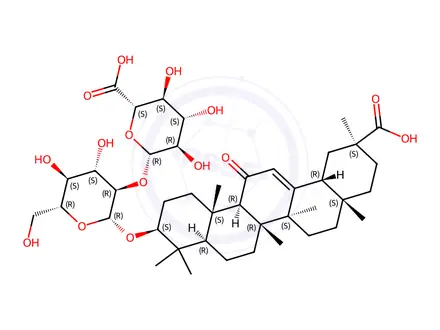 Chemical structure of Glycyrrhizic Acid (138268-00-5)