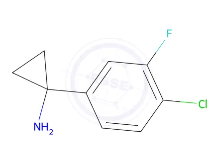Chemical structure of 1-(4-Chloro-3-fluorophenyl)cyclopropanamine