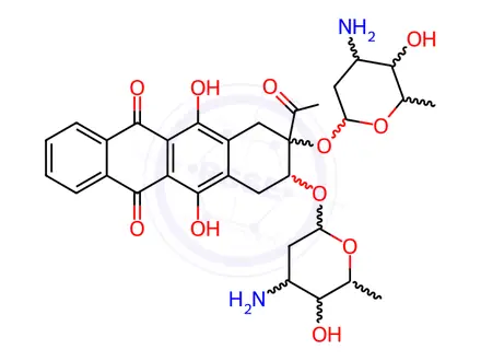 Chemical structure of Daunorubicin Impurity 15 DiHCl