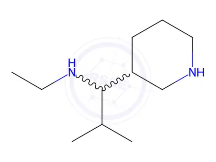 Chemical structure of n-Ethyl-2-methyl-1-(piperidin-3-yl)propan-1-amine
