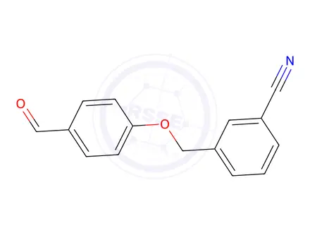 Chemical structure of 3-((4-Formylphenoxy)methyl)benzonitrile