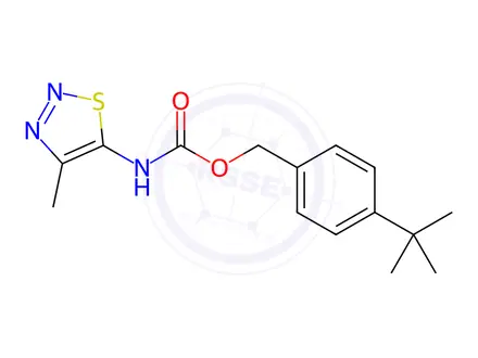 Chemical structure of (4-tert-Butylphenyl)methyl N-(4-methyl-1,2,3-thiadiazol-5-yl)carbamate