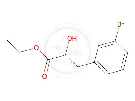 Chemical structure of Ethyl 3-(3-Bromophenyl)-2-hydroxypropanoate