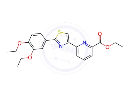 Chemical structure of ETHYL 6-(2-(3,4-DIETHOXYPHENYL)THIAZOL-4-YL)PICOLINATE