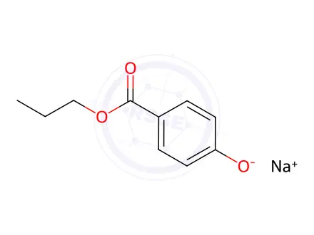 Chemical structure of 4-Hydroxybenzoic acid-propyl ester sodium