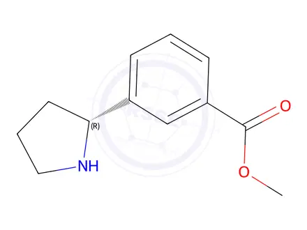 Chemical structure of (R)-Methyl 3-(pyrrolidin-2-yl)benzoate