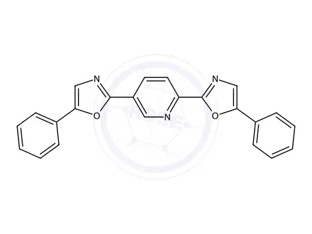 Chemical structure of 2,5-Bis(5-phenyl-2-oxazolyl)pyridine