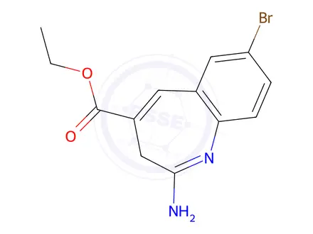 Chemical structure of Ethyl 2-amino-7-bromo-3H-benzo[b]azepine-4-carboxylate