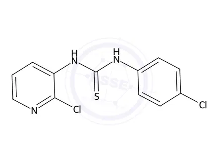 Chemical structure of 1-(4-Chlorophenyl)-3-(2-chloropyridin-3-yl)thiourea