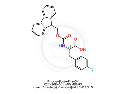 Chemical structure of Fmoc-p-fluoro-Phe-OH