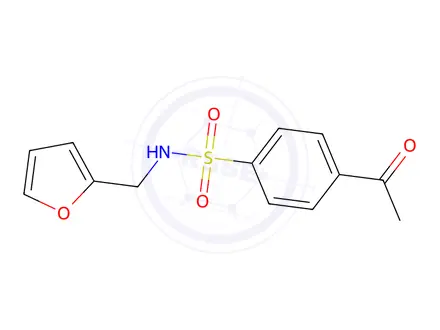 Chemical structure of 4-Acetyl-N-(furan-2-ylmethyl)benzene-1-sulfonamide
