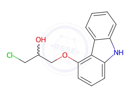 Chemical structure of 1-((9H-Carbazol-4-yl)oxy)-3-chloropropan-2-ol